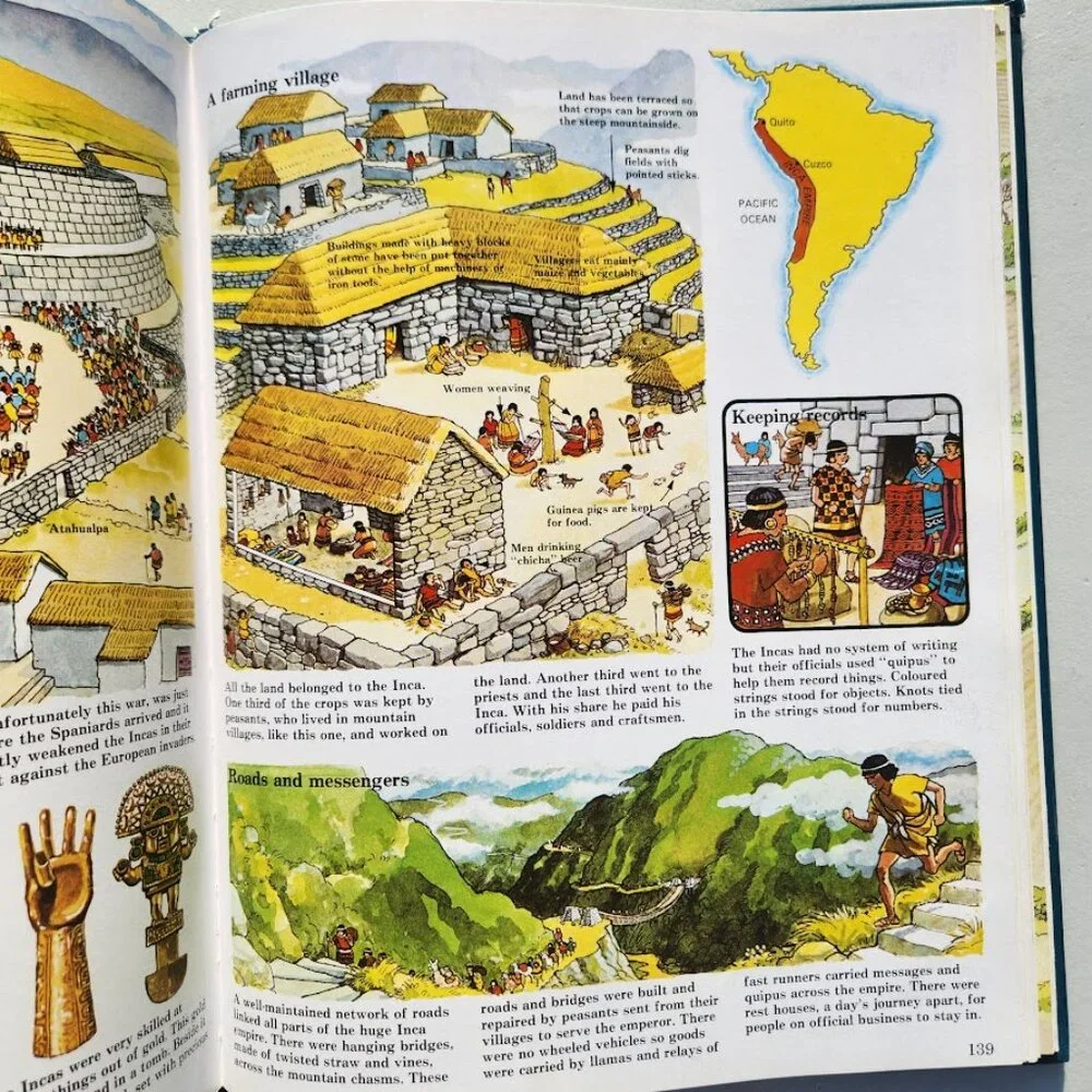 The Usborne Book of World History Hardcover Book Textbook Homeschooling Curricul